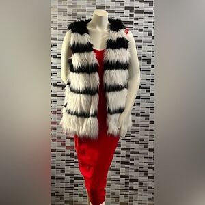 NWOT Say What Faux Fur Long Vest